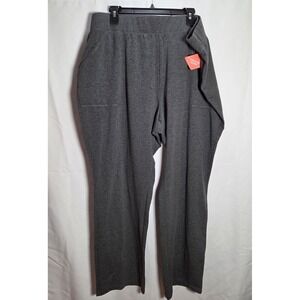 Women's ST John's BAY Waistband Gray Cotton Slim Leg Pull On Sweatpants XL
